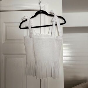 Jcrew White Smocked Tank